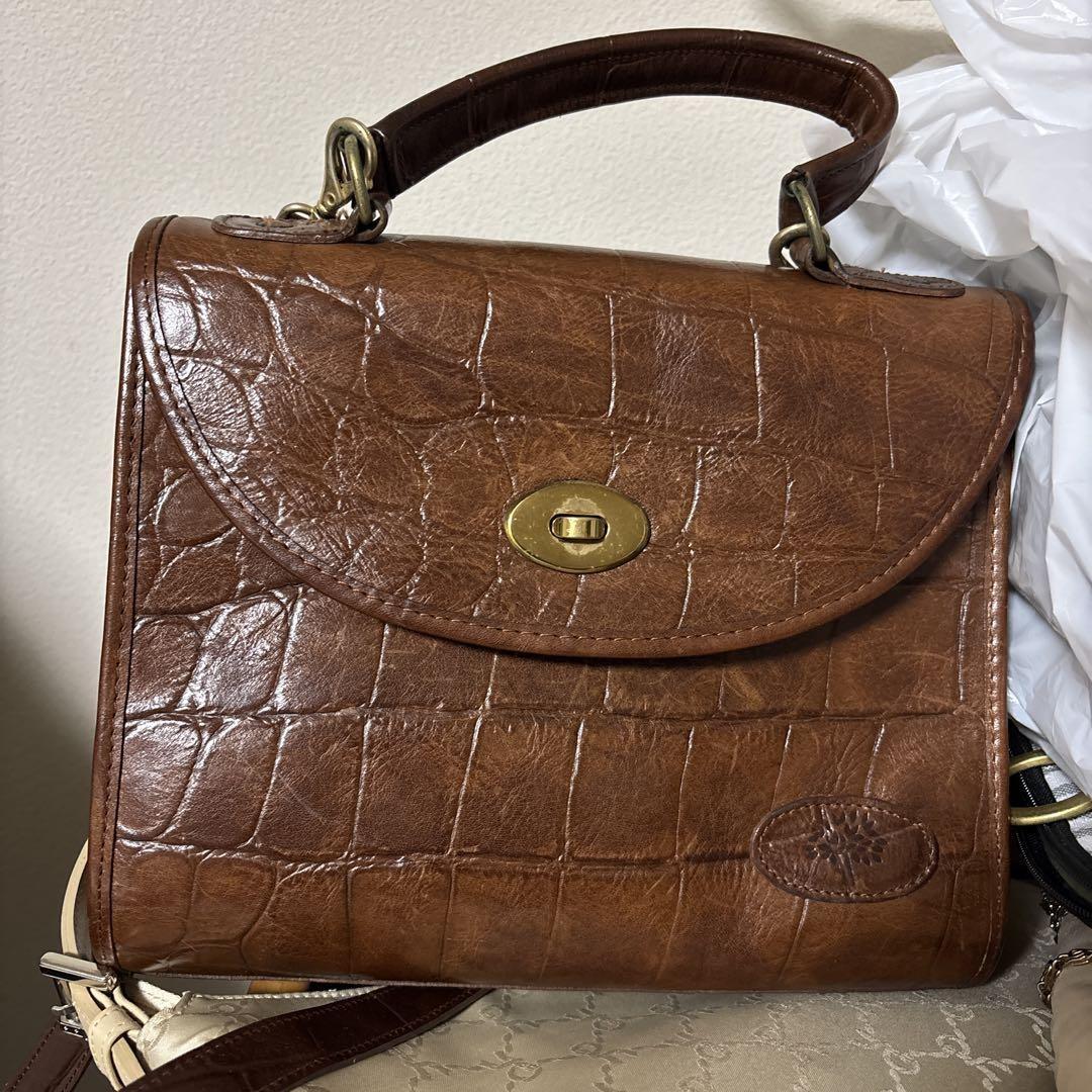 MULBERRY Hand Bag Tote Purse Leather Authentic