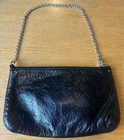 MULBERRY Party Bag Purse Chain Leather Black Authentic