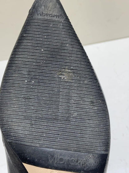 GUCCI Short Boots Shoes Interlocking EU 36.5 US 6.5 Leather Black Authentic