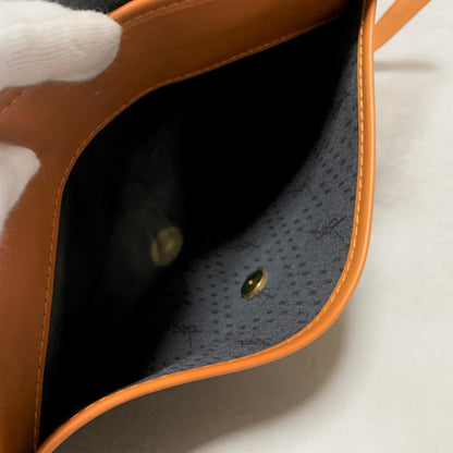 Saint Laurent Bag YSL Cassandra Shoulder Purse PVC Black Brown Gold Authentic