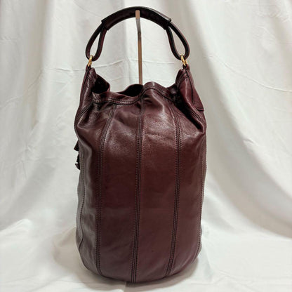 Valentino Garavani Hand Bag Tote Purse Rose Leather Bordeaux Authentic