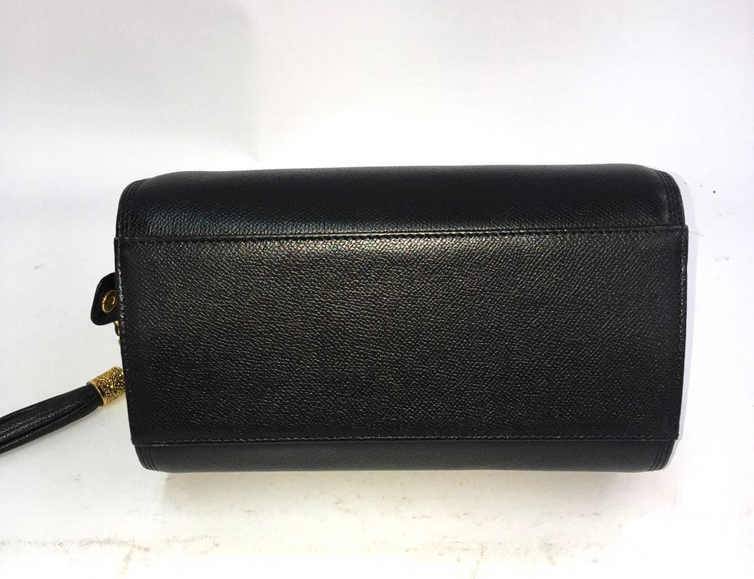 Valentino Garavani Mini Boston Bag Hand Bag Purse Logo Leather Black Authentic