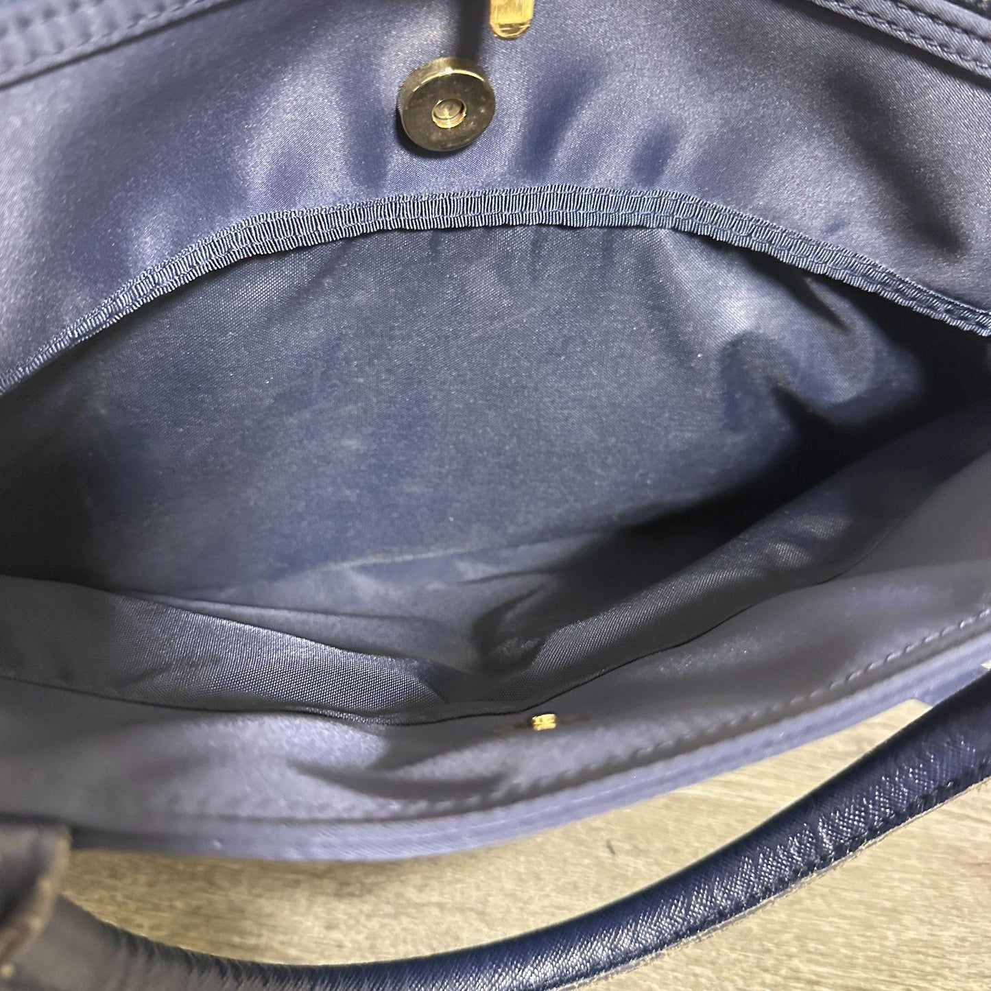 Valentino Garavani sport Hand Bag Tote Purse 2way Logo Navy Authentic