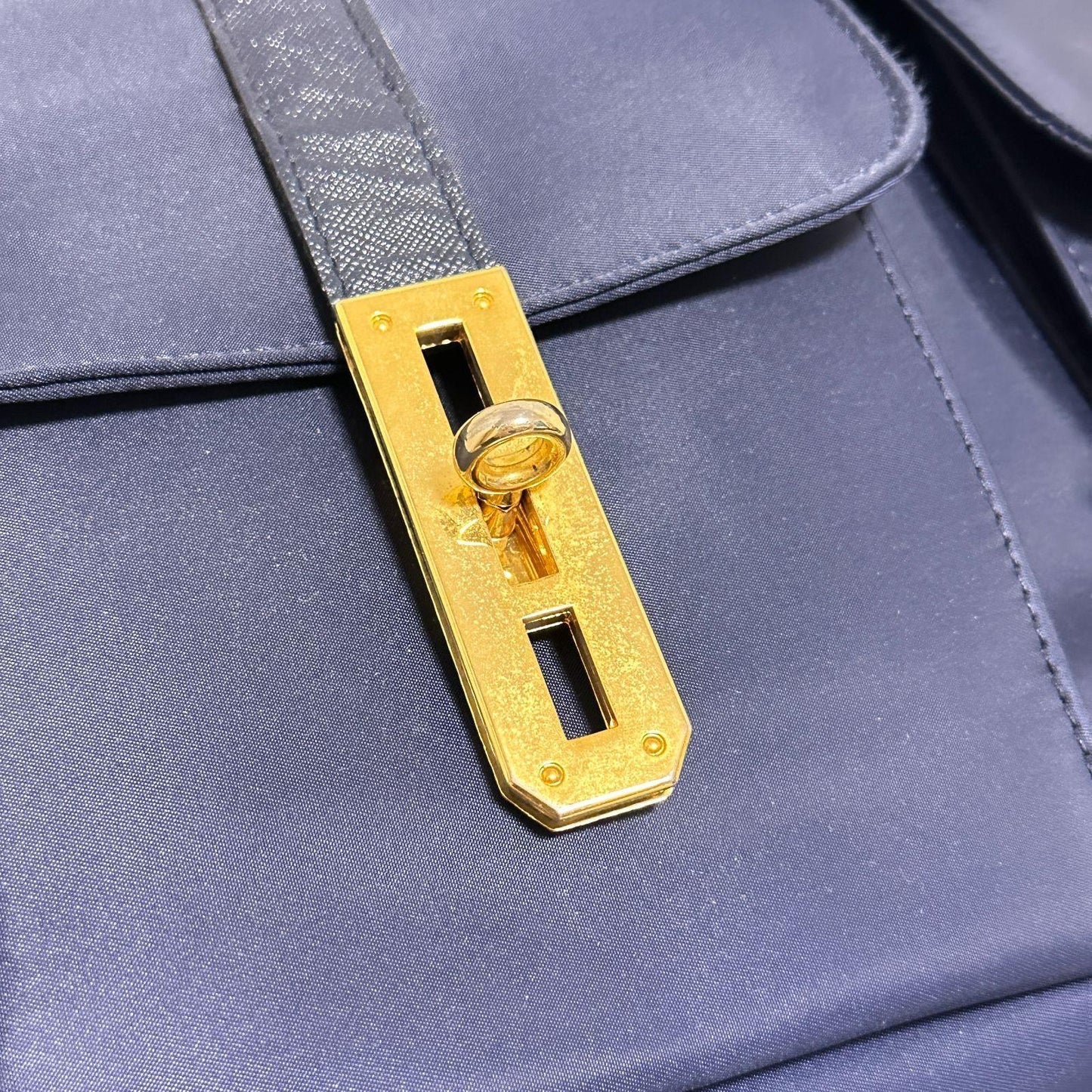 Valentino Garavani sport Hand Bag Tote Purse 2way Logo Navy Authentic