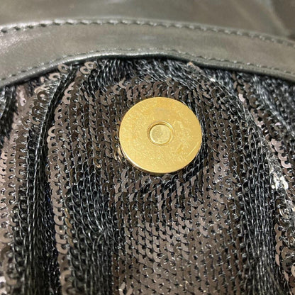 Red Valentino Shoulder Bag Purse Ribbon Chain Black Authentic