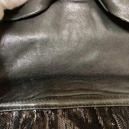 Red Valentino Shoulder Bag Purse Ribbon Chain Black Authentic