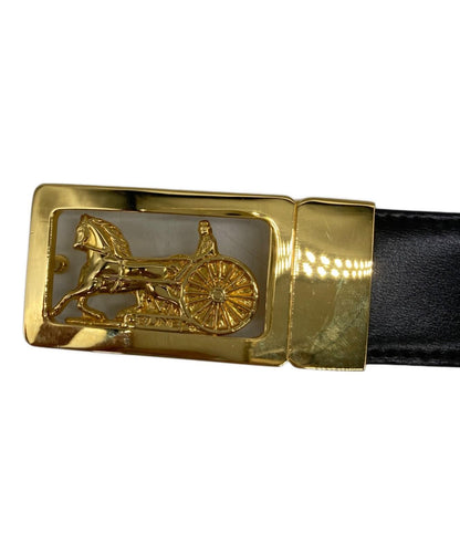 CELINE Men's Belt Horse carriage Authentic