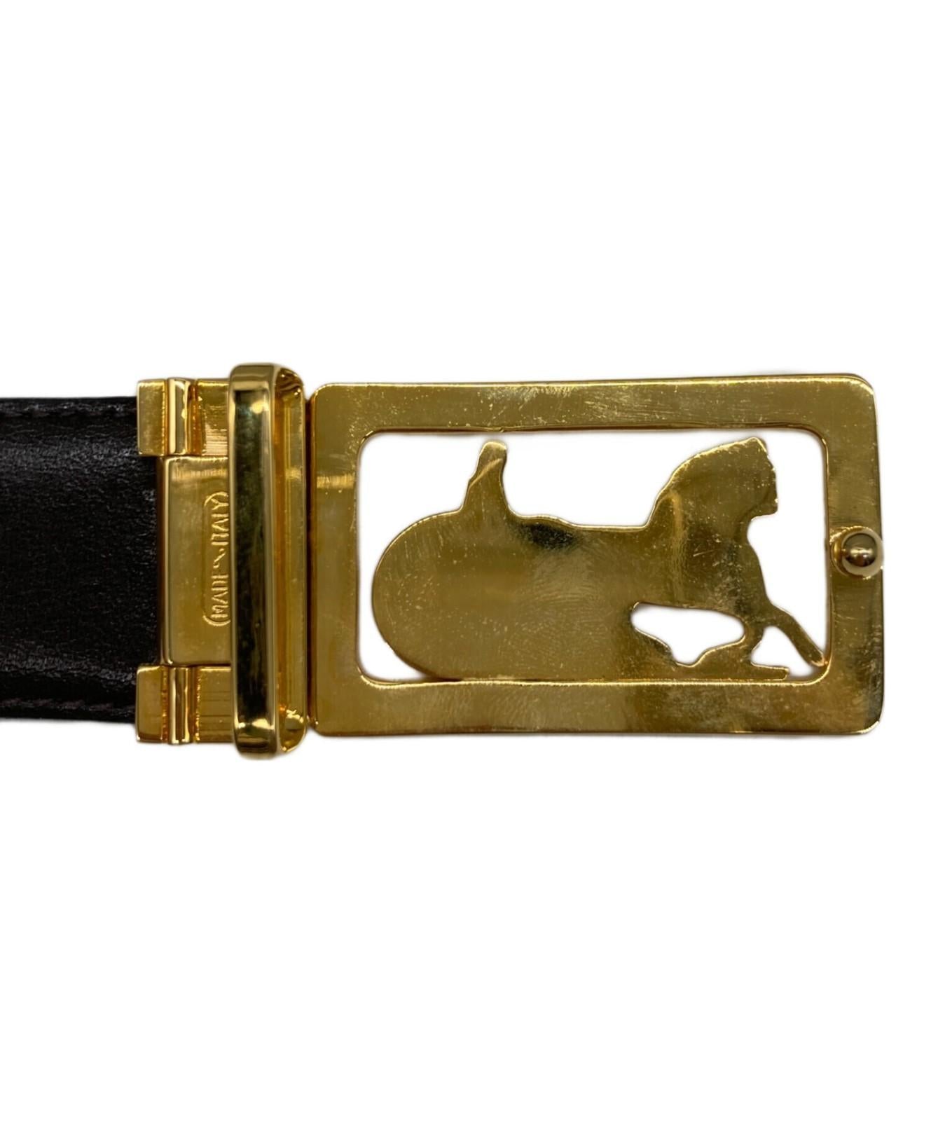 CELINE Men's Belt Horse carriage Authentic