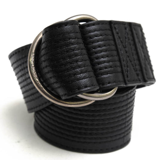 Saint Laurent Paris Hedi Slimane Men's Belt Leather Black Authentic