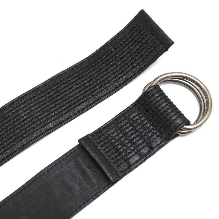 Saint Laurent Paris Hedi Slimane Men's Belt Leather Black Authentic