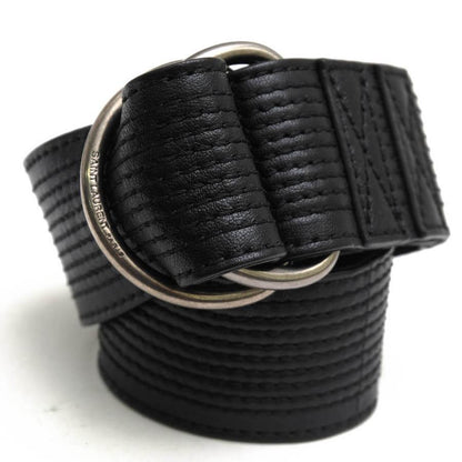 Saint Laurent Paris Hedi Slimane Men's Belt Leather Black Authentic