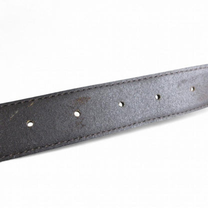 Saint Laurent Men's Belt YSL Cassandra Gold Black Authentic