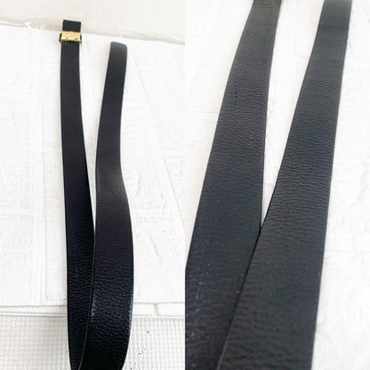 Christian Dior Men's Belt Logo Leather Black Authentic