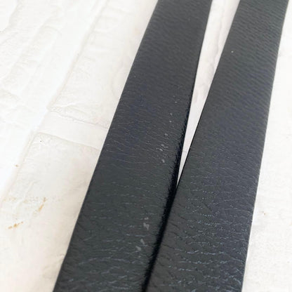 Christian Dior Men's Belt Logo Leather Black Authentic