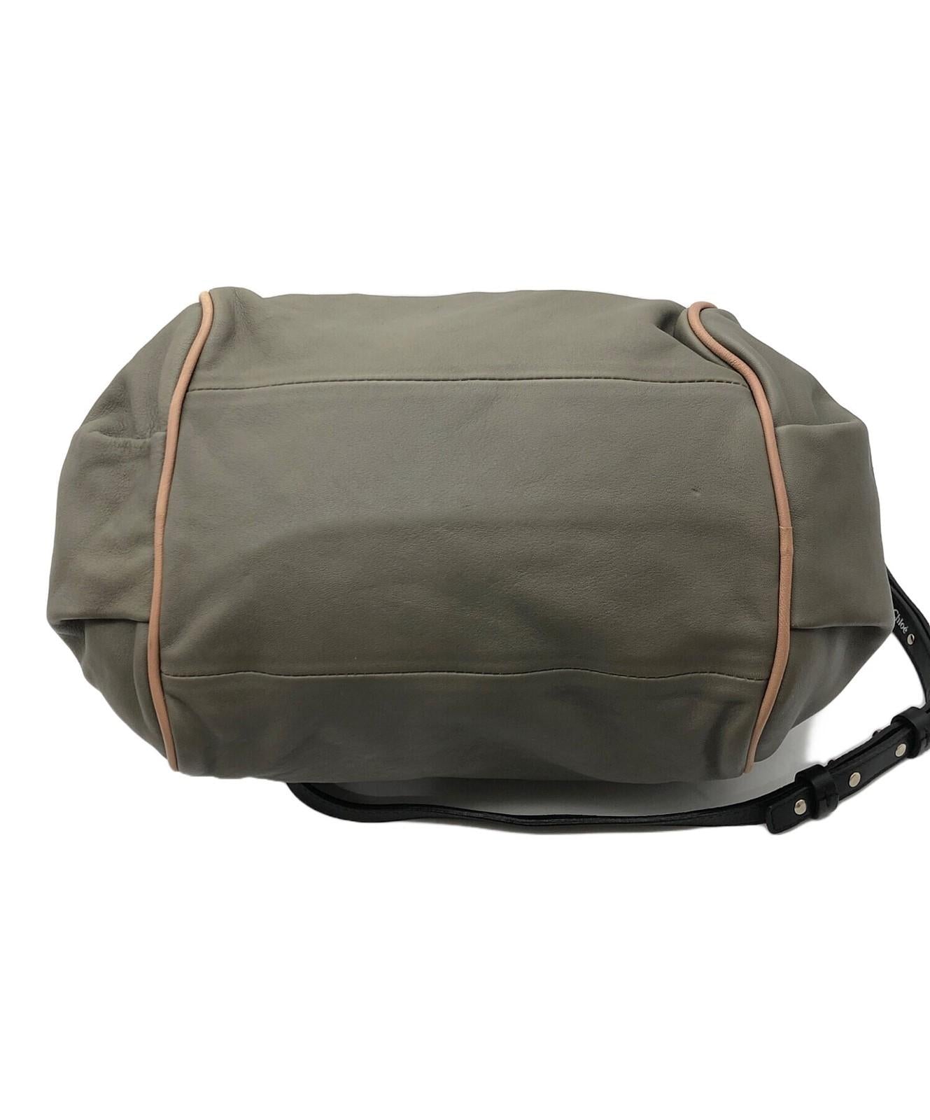 Chloe Hand Shoulder Bag Tote Purse 2way Ethel Gray Black Authentic