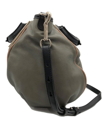 Chloe Hand Shoulder Bag Tote Purse 2way Ethel Gray Black Authentic