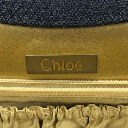 Chloe Hand Bag Tote Purse Leather Navy Authentic