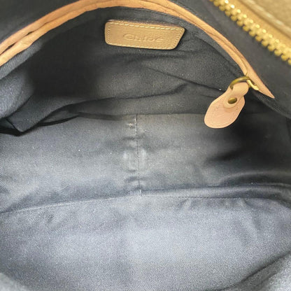 Chloe Hand Shoulder Bag Tote Purse 2way Paraty Leather Beige Authentic