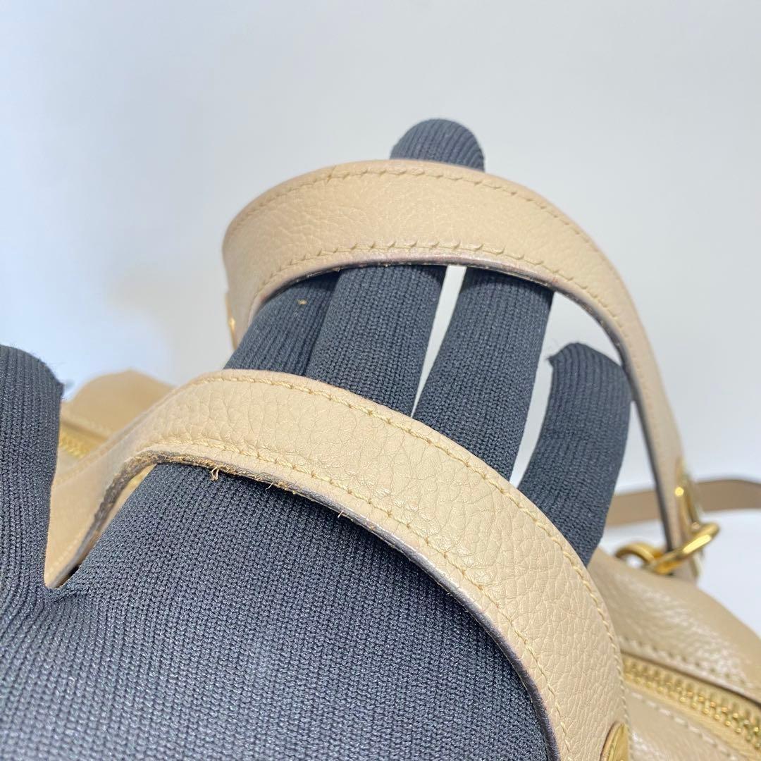 Chloe Hand Shoulder Bag Tote Purse 2way Paraty Leather Beige Authentic