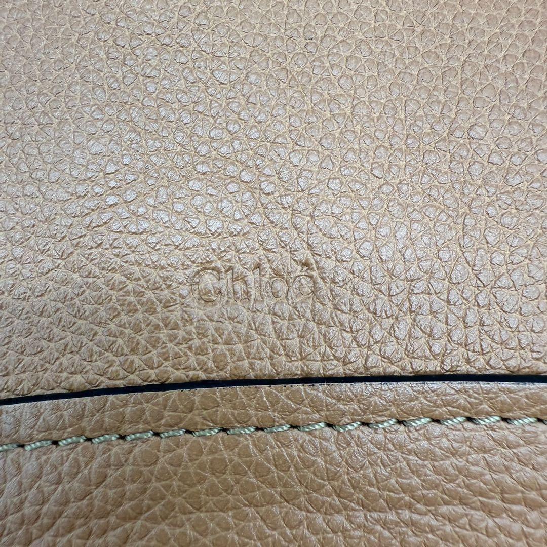 Chloe Hand Shoulder Bag Tote Purse 2way Paraty Leather Brown Authentic