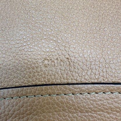 Chloe Hand Shoulder Bag Tote Purse 2way Paraty Leather Brown Authentic