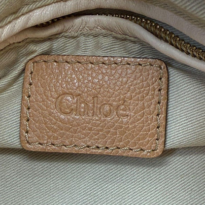 Chloe Hand Shoulder Bag Tote Purse 2way Paraty Leather Brown Authentic