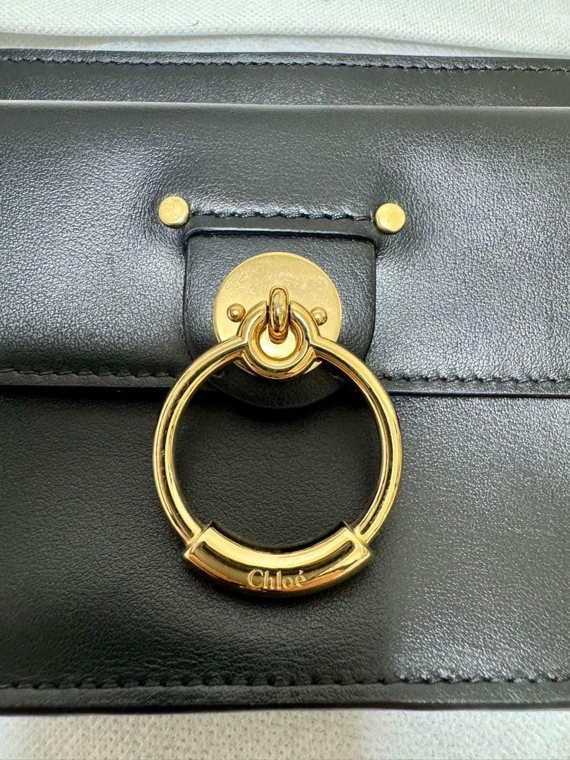 Chloe Mini Shoulder Bag Purse Chain Leather Black Authentic