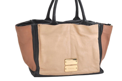 See By Chloe Hand Shoulder Bag Tote Purse 2way Leather Beige Authentic