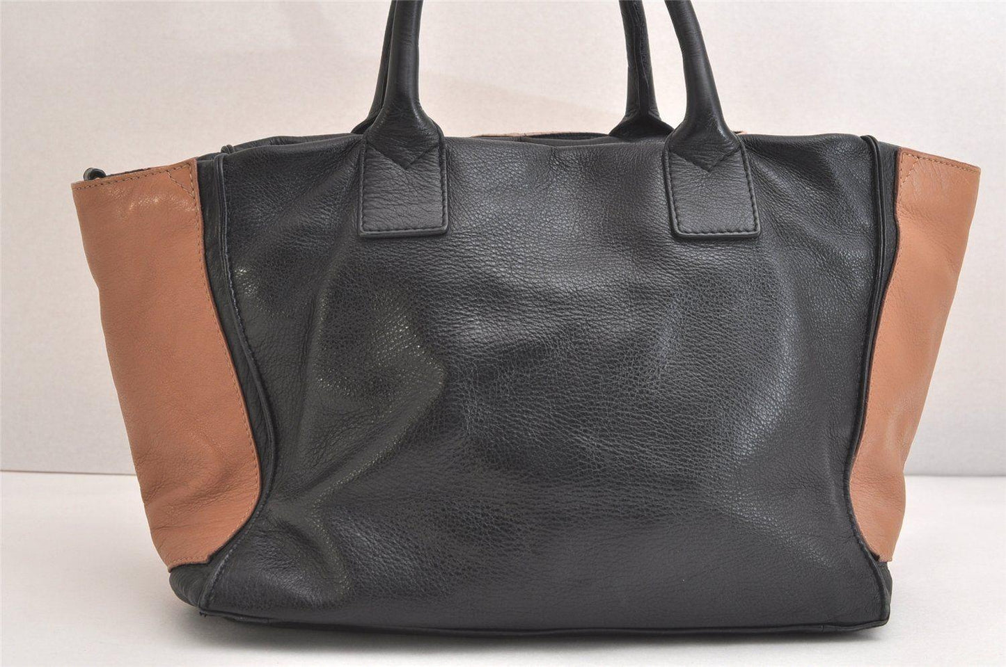 See By Chloe Hand Shoulder Bag Tote Purse 2way Leather Beige Authentic