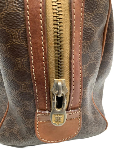 CELINE Hand Bag Tote Purse Macadam Brown Authentic