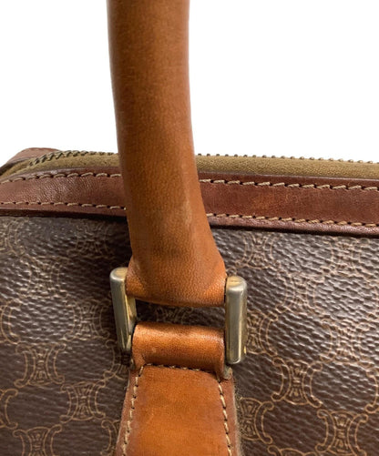 CELINE Hand Bag Tote Purse Macadam Brown Authentic