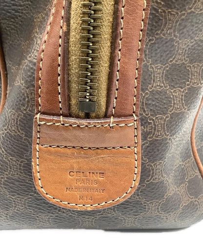 CELINE Hand Bag Tote Purse Macadam Brown Authentic