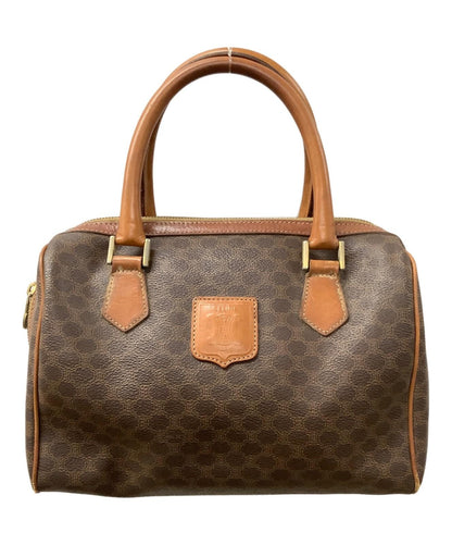 CELINE Hand Bag Tote Purse Macadam Brown Authentic