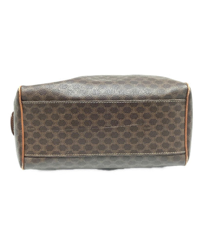 CELINE Hand Bag Tote Purse Macadam Brown Authentic
