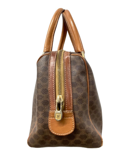 CELINE Hand Bag Tote Purse Macadam Brown Authentic