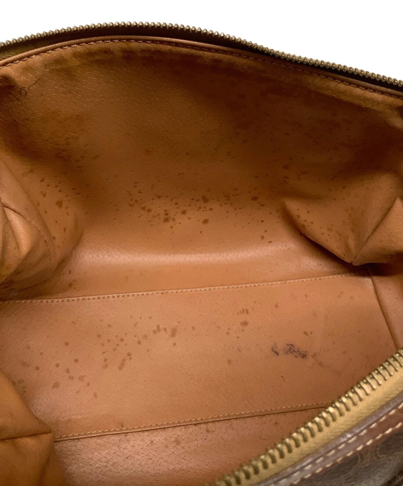 CELINE Hand Bag Tote Purse Macadam Brown Authentic