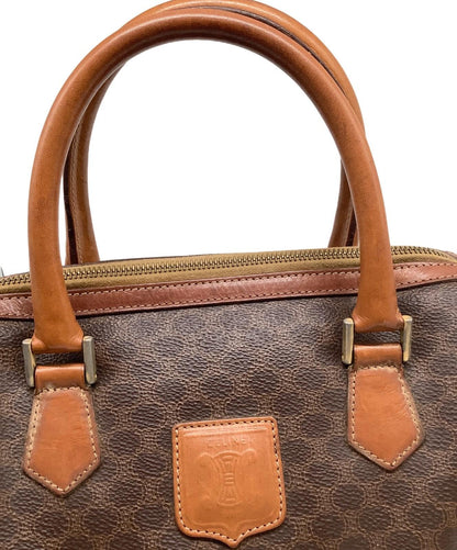 CELINE Hand Bag Tote Purse Macadam Brown Authentic