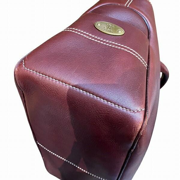 CELINE Hand Bag Tote Purse Boogie Leather Burgundy Authentic