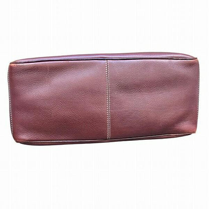 CELINE Hand Bag Tote Purse Boogie Leather Burgundy Authentic