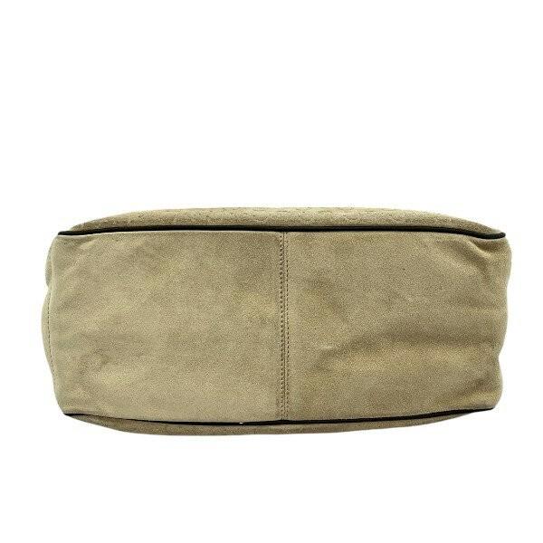 CELINE Hand Bag Tote Purse Boogie C Macadam Suede Leather Beige Brown Authentic