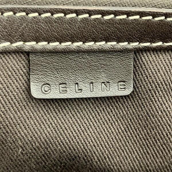 CELINE Hand Bag Tote Purse Boogie C Macadam Suede Leather Beige Brown Authentic