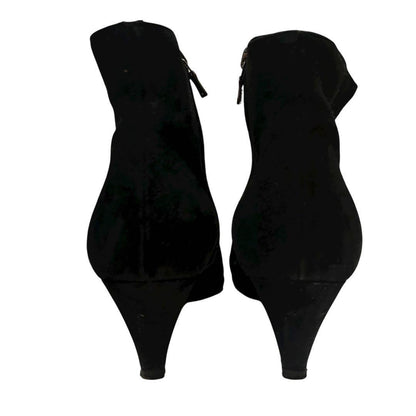 PRADA Short Boots Shoes EU 36.5 US 6.5 Suede Black Authentic