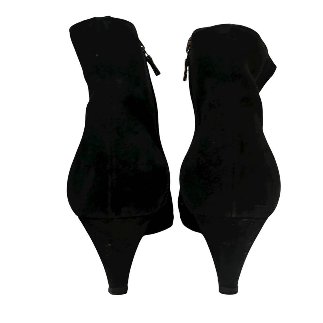 PRADA Short Boots Shoes EU 36.5 US 6.5 Suede Black Authentic