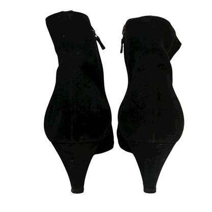 PRADA Short Boots Shoes EU 36.5 US 6.5 Suede Black Authentic