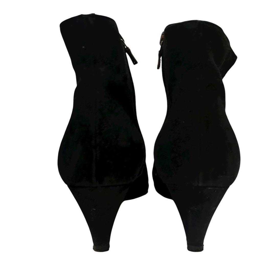 PRADA Short Boots Shoes EU 36.5 US 6.5 Suede Black Authentic