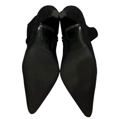 PRADA Short Boots Shoes EU 36.5 US 6.5 Suede Black Authentic