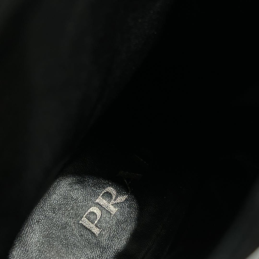 PRADA Short Boots Shoes EU 36.5 US 6.5 Suede Black Authentic