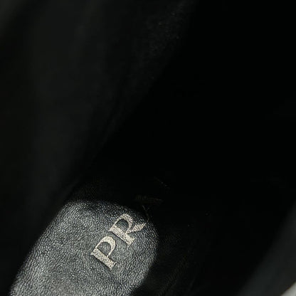 PRADA Short Boots Shoes EU 36.5 US 6.5 Suede Black Authentic