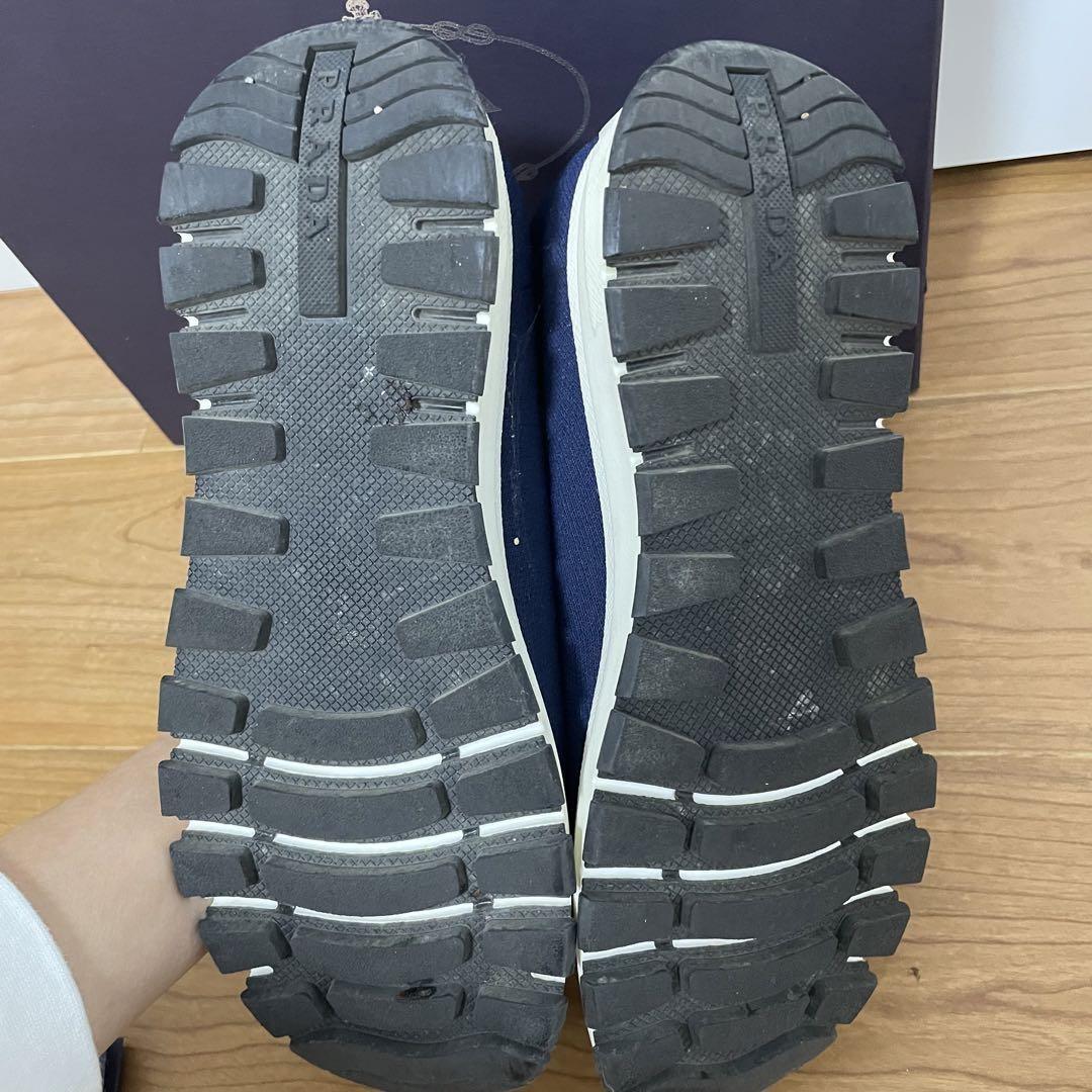 PRADA sock Boots Shoes EU 37 US 7 Navy Authentic