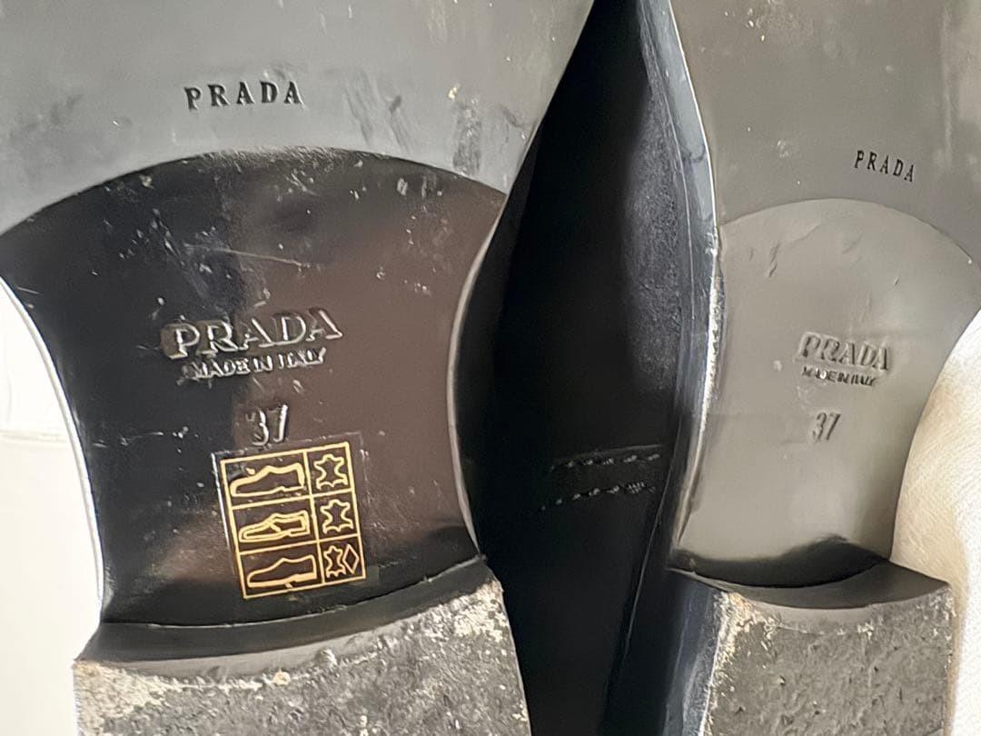 PRADA Boots Shoes EU 37 US 7 Suede Black Authentic